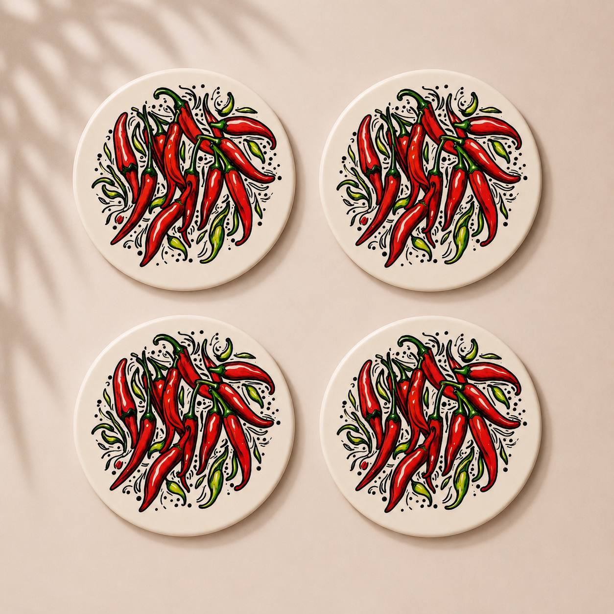 Articeram™ set 4 pezzi Sottobicchiere - Pantelleria